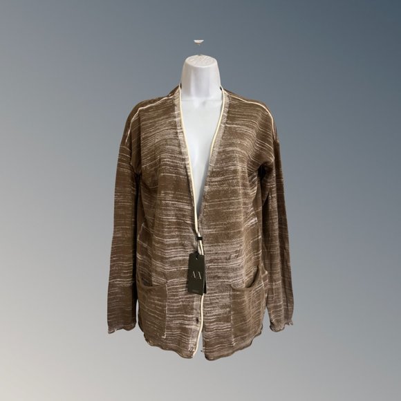 A/X Armani Exchange Cotton Cardigan with Pockets Retro Grunge NWT sz S - Picture 7 of 11